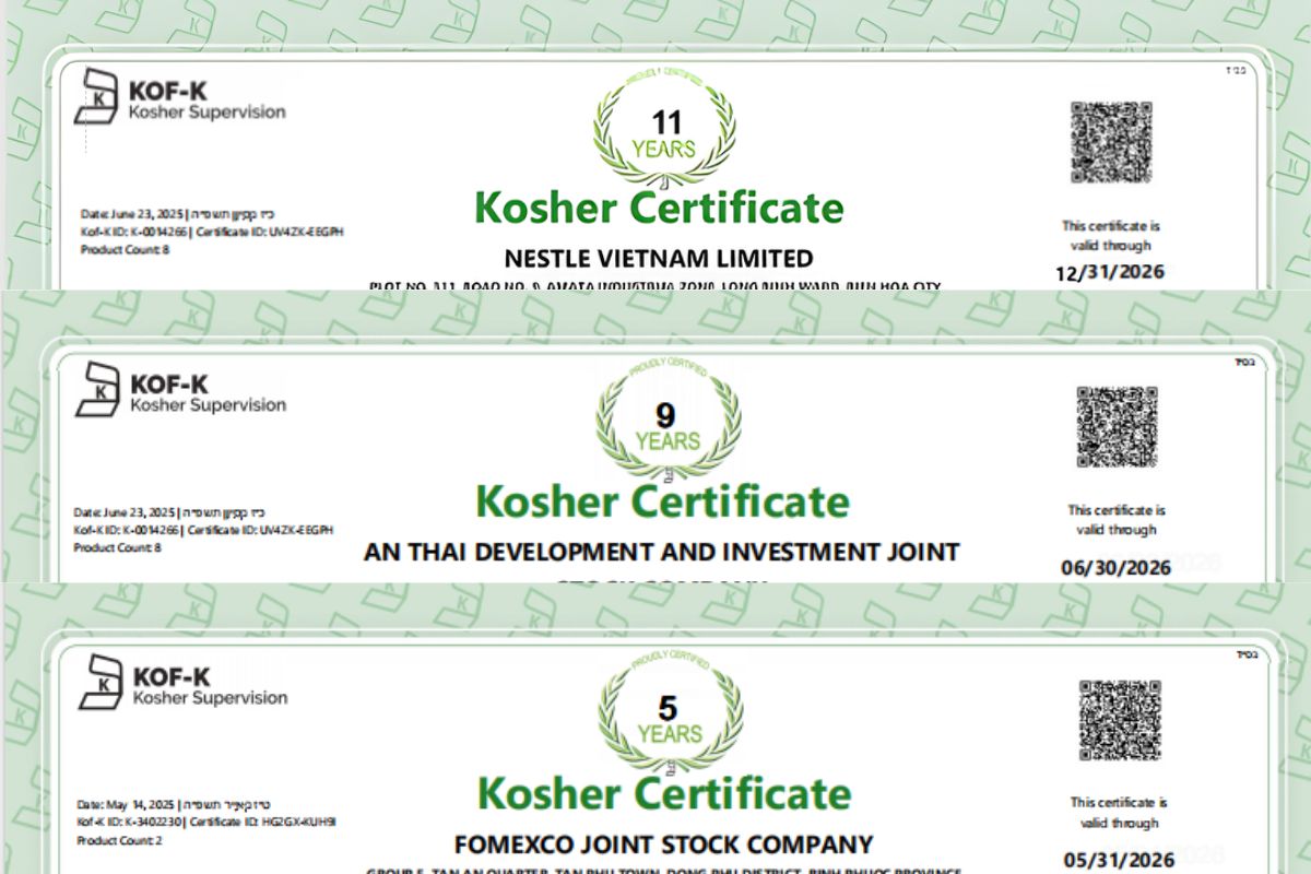 Khách hàng tại Việt Nam của KOF-K Kosher