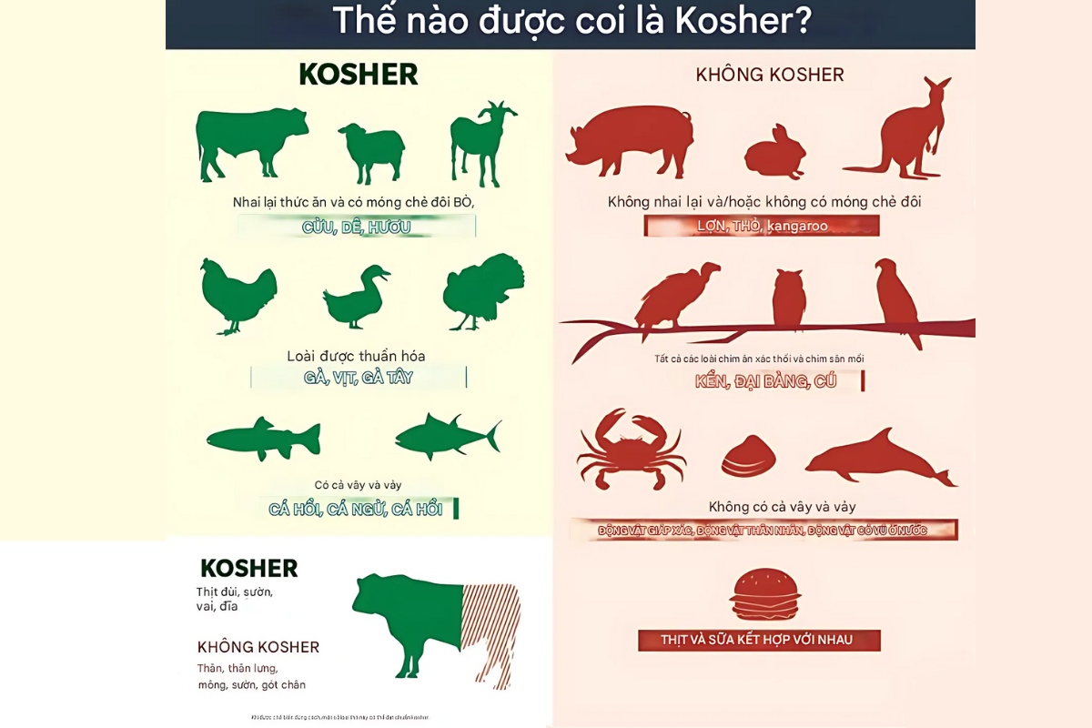 Nhận diện các loại thực phẩm thuộc Kosher