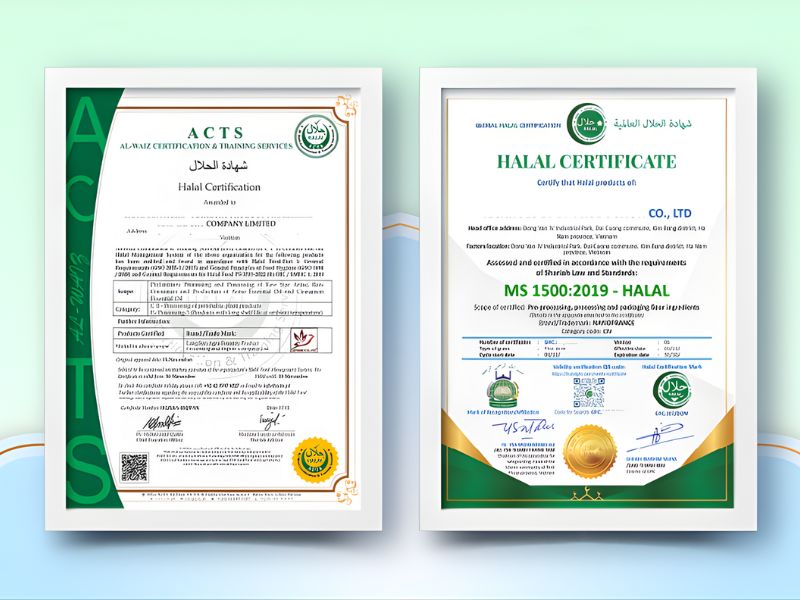 Giấy chứng nhận Halal đạt chuẩn quốc tế